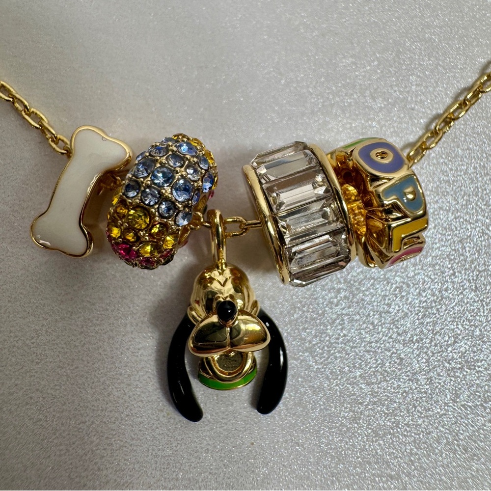NWT. Baublebar Necklace Disney Pluto Beaded Charm Necklace.